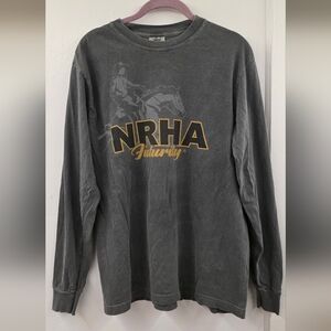 NRHA Futurity Reining Horse Graphic Long Sleeve Comfort Colors Shirt M